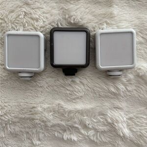 Set of Three LED Video Lights